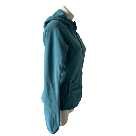 The North Face Women's Full Zip Fleece Jacket Lightweight Hooded Teal Size S - Picture 2 of 10